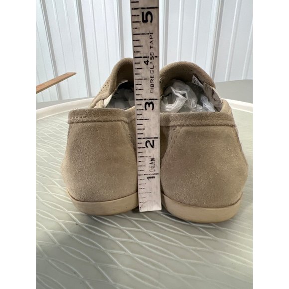 Minnetonka Pacific Perforated Slip-On Shoes Womens 10 Beige Suede Leather - Picture 7 of 8
